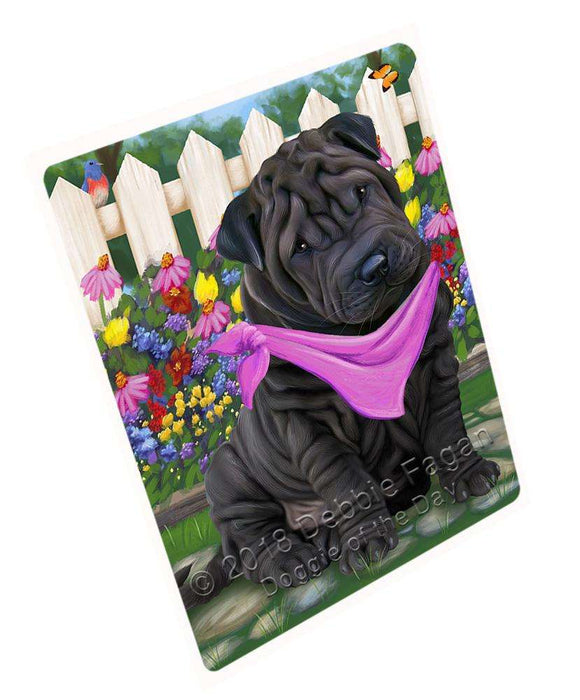 Spring Floral Shar Pei Dog Blanket BLNKT67017