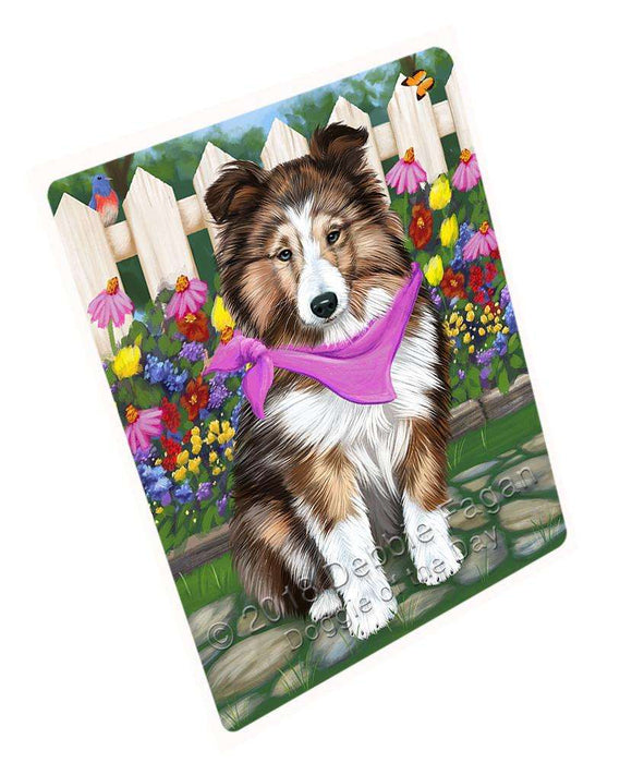 Spring Floral Shetland Sheepdog Blanket BLNKT67053