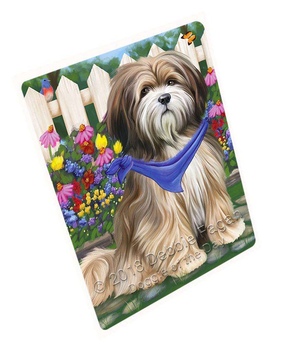 Spring Floral Tibetan Terrier Dog Blanket BLNKT67161