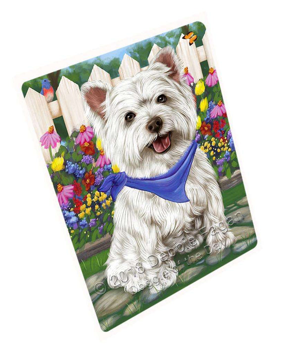 Spring Floral West Highland Terrier Dog Blanket BLNKT67269