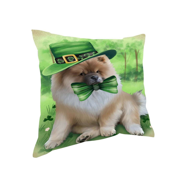 St. Patricks Day Irish Portrait Chow Chow Dog Pillow PIL50984