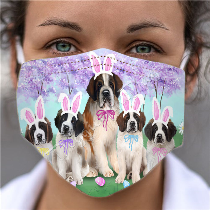 Easter Holiday Saint Bernard Dogs Face Mask FM49643