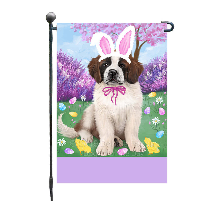 Personalized Easter Holiday Saint Bernard Dog Custom Garden Flags GFLG-DOTD-A59037