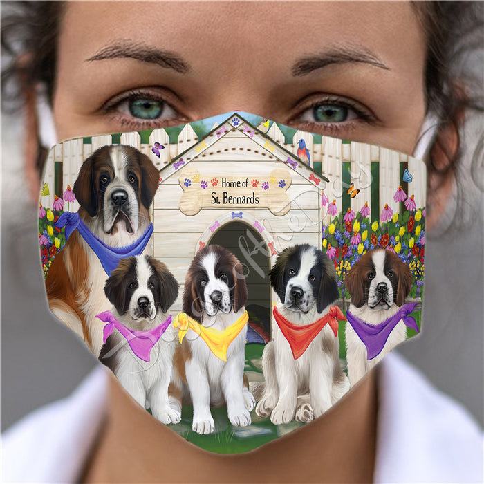 Spring Dog House Saint Bernard Dogs Face Mask FM48839