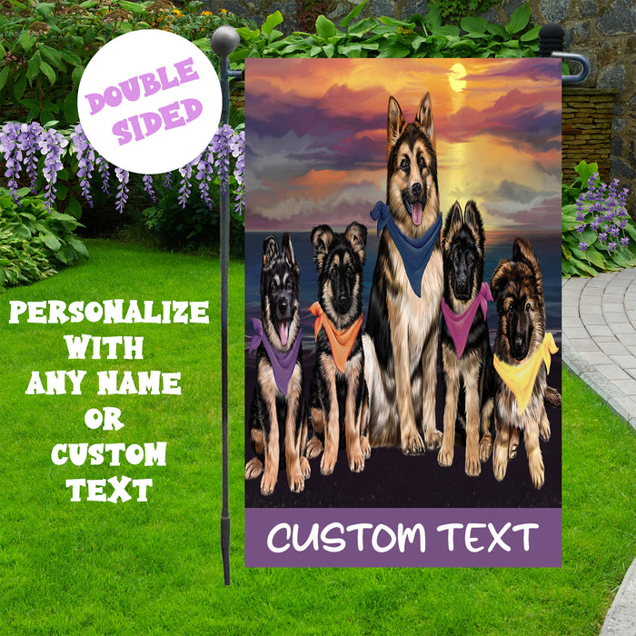 German Shepherd Garden Flags Double Sided Yard Decoration Halloween Christmas Easter Fall Flags Unique Pet Artwork
