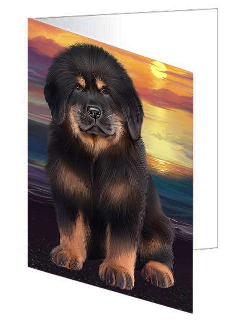 Tibetan Mastiff Dog Handmade Artwork Assorted Pets Greeting Cards and Note Cards with Envelopes for All Occasions and Holiday Seasons GCD68348