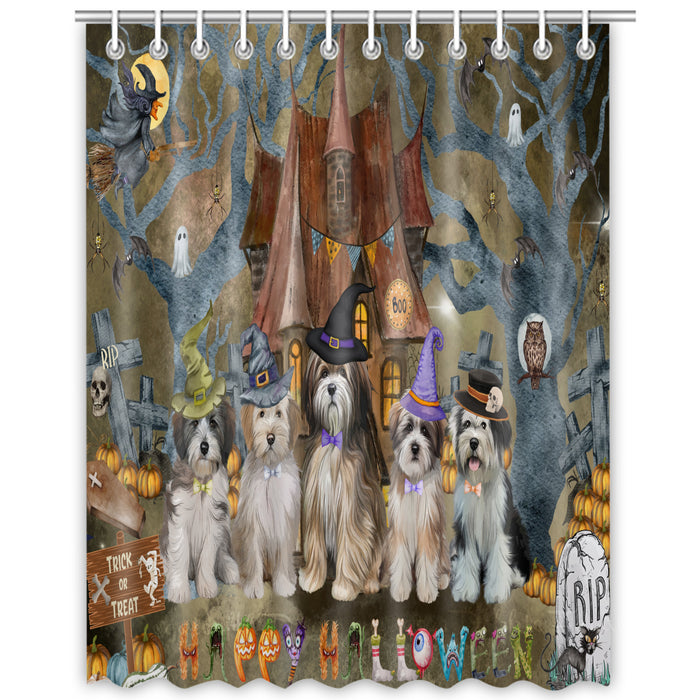 Tibetan Terrier Shower Curtain, Explore a Variety of Custom Designs, Personalized, Waterproof Bathtub Curtains with Hooks for Bathroom, Gift for Dog and Pet Lovers