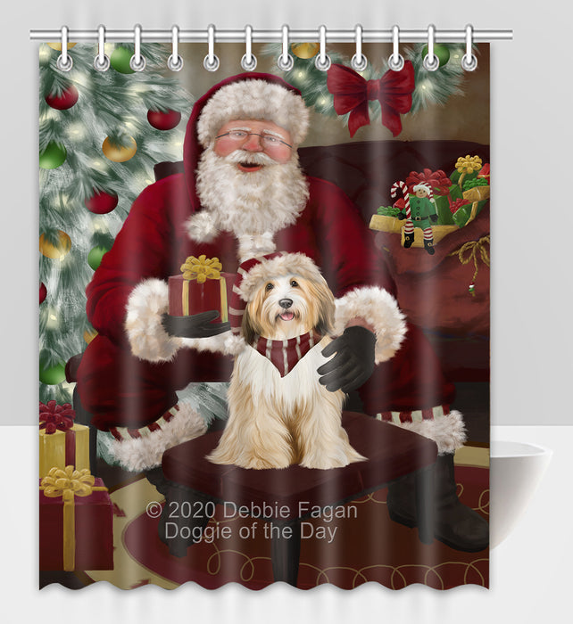 Santa's Christmas Surprise Tibetan Terrier Dog Shower Curtain Bathroom Accessories Decor Bath Tub Screens SC283