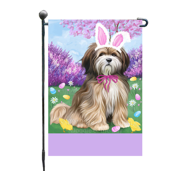 Personalized Easter Holiday Tibetan Terrier Dog Custom Garden Flags GFLG-DOTD-A59038