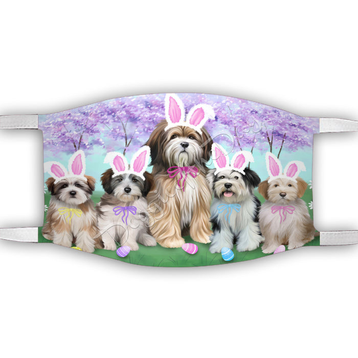 Easter Holiday Tibetan Terrier Dogs Face Mask FM49644