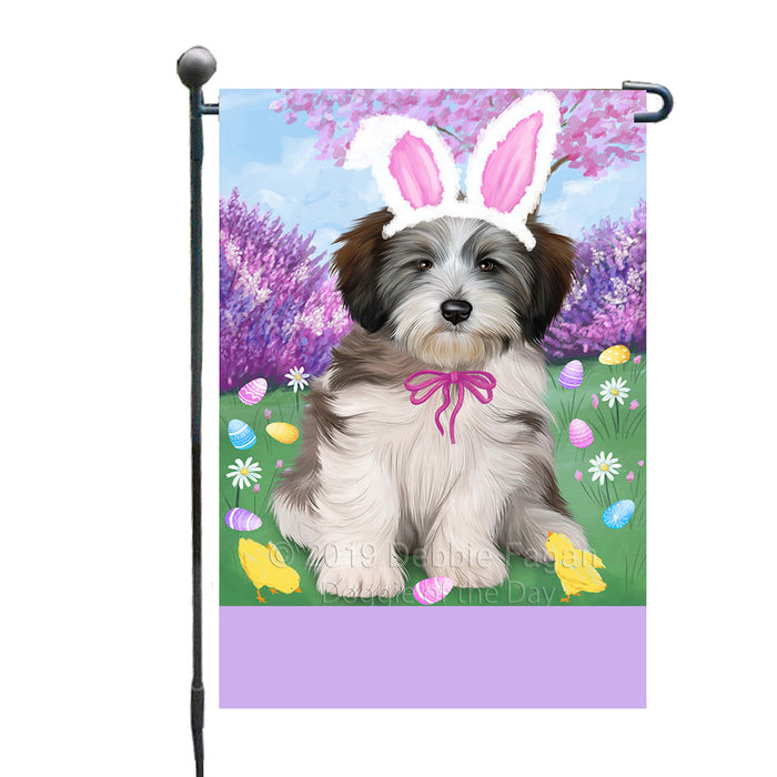 Personalized Easter Holiday Tibetan Terrier Dog Custom Garden Flags GFLG-DOTD-A59040