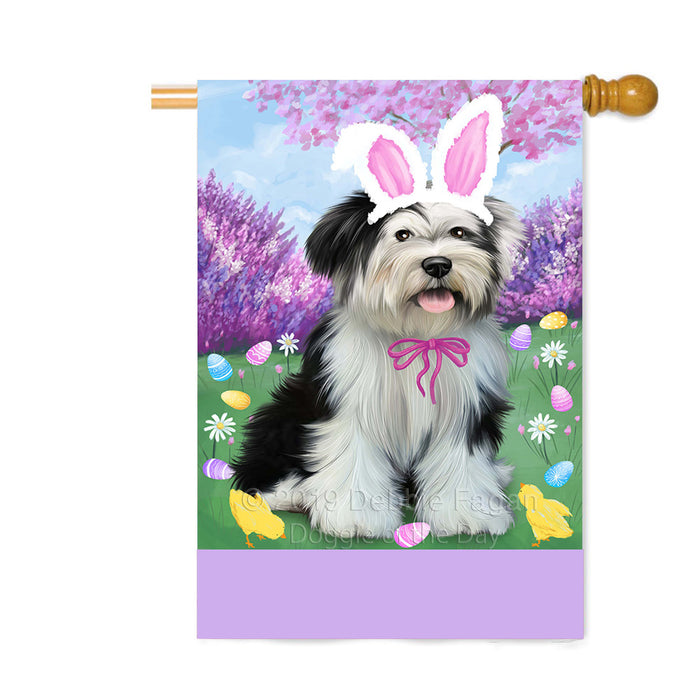 Personalized Easter Holiday Tibetan Terrier Dog Custom House Flag FLG-DOTD-A59097