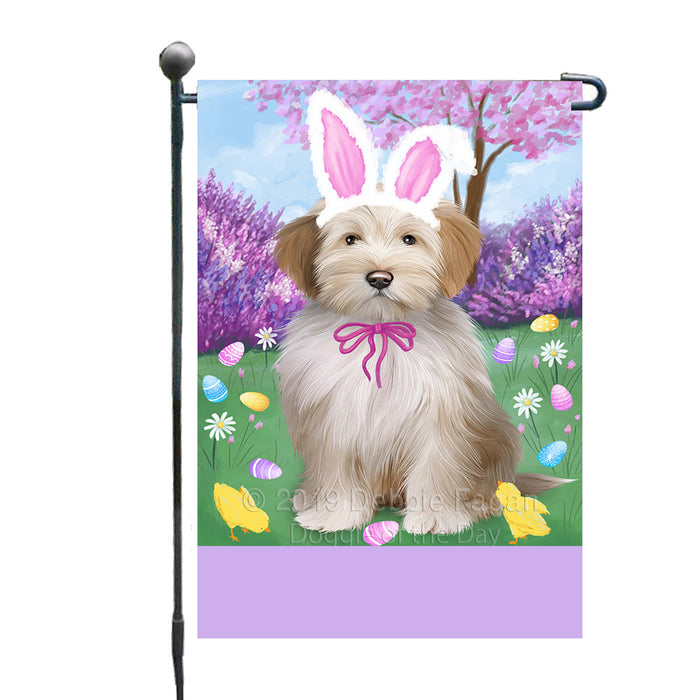 Personalized Easter Holiday Tibetan Terrier Dog Custom Garden Flags GFLG-DOTD-A59042