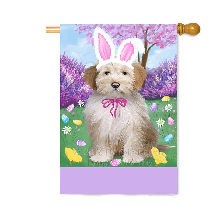 Personalized Easter Holiday Tibetan Terrier Dog Custom House Flag FLG-DOTD-A59098