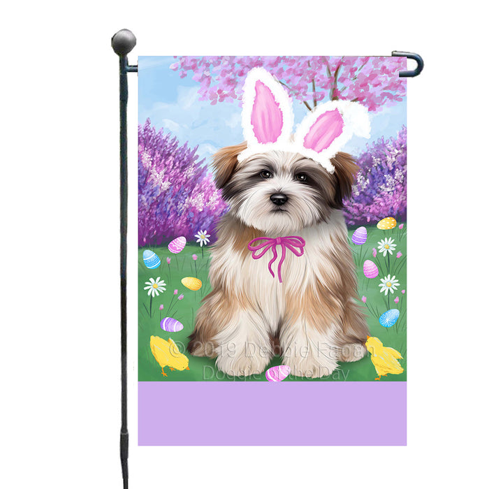 Personalized Easter Holiday Tibetan Terrier Dog Custom Garden Flags GFLG-DOTD-A59043