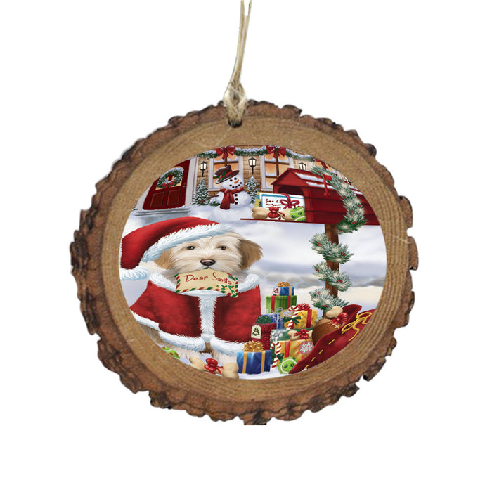 Tibetan Terrier Dog Dear Santa Letter Christmas Holiday Mailbox Wooden Christmas Ornament WOR49089