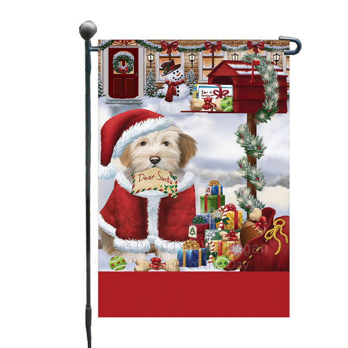 Personalized Happy Holidays Mailbox Tibetan Terrier Dog Christmas Custom Garden Flags GFLG-DOTD-A59977