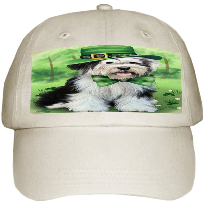 St. Patricks Day Irish Portrait Tibetan Terrier Dog Ball Hat Cap HAT51969