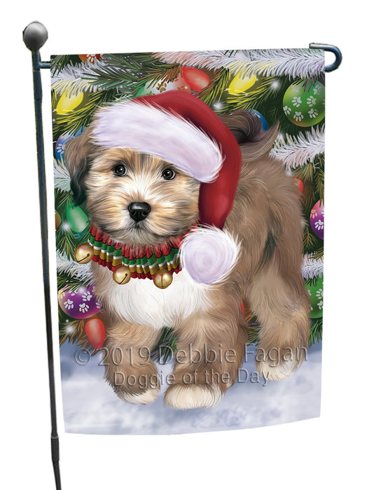 Chistmas Trotting in the Snow Tibetan Terrier Dog Garden Flags Outdoor Decor for Homes and Gardens Double Sided Garden Yard Spring Decorative Vertical Home Flags Garden Porch Lawn Flag for Decorations GFLG68529
