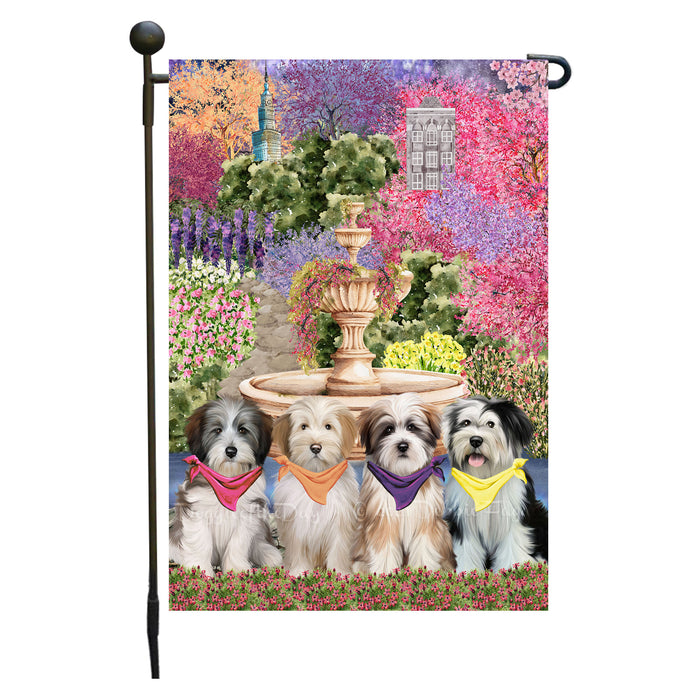 Tibetan Terrier Dogs Garden Flag: Explore a Variety of Designs, Weather Resistant, Double-Sided, Custom, Personalized, Outside Garden Yard Decor, Flags for Dog and Pet Lovers