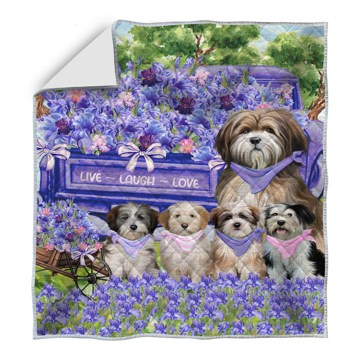 Tibetan Terrier Quilt: Explore a Variety of Bedding Designs, Custom, Personalized, Bedspread Coverlet Quilted, Gift for Dog and Pet Lovers