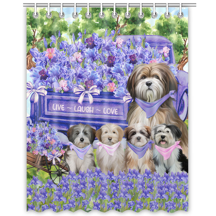 Tibetan Terrier Shower Curtain: Explore a Variety of Designs, Personalized, Custom, Waterproof Bathtub Curtains for Bathroom Decor with Hooks, Pet Gift for Dog Lovers