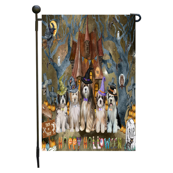 Tibetan Terrier Dogs Garden Flag: Explore a Variety of Designs, Personalized, Custom, Weather Resistant, Double-Sided, Outdoor Garden Halloween Yard Decor for Dog and Pet Lovers