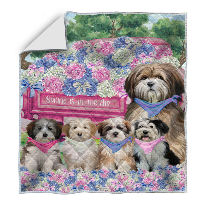 Tibetan Terrier Bedding Quilt, Bedspread Coverlet Quilted, Explore a Variety of Designs, Custom, Personalized, Pet Gift for Dog Lovers