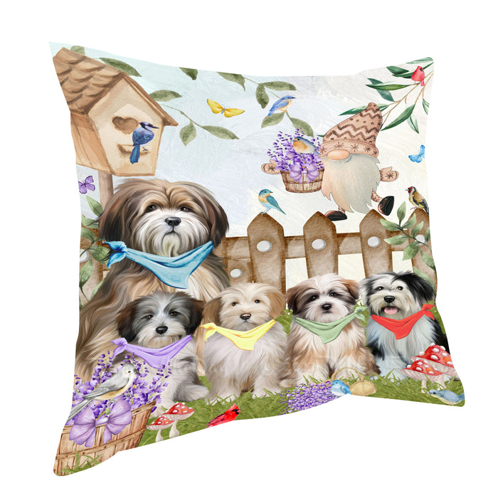 Tibetan Terrier Throw Pillow: Explore a Variety of Designs, Cushion Pillows for Sofa Couch Bed, Personalized, Custom, Dog Lover's Gifts