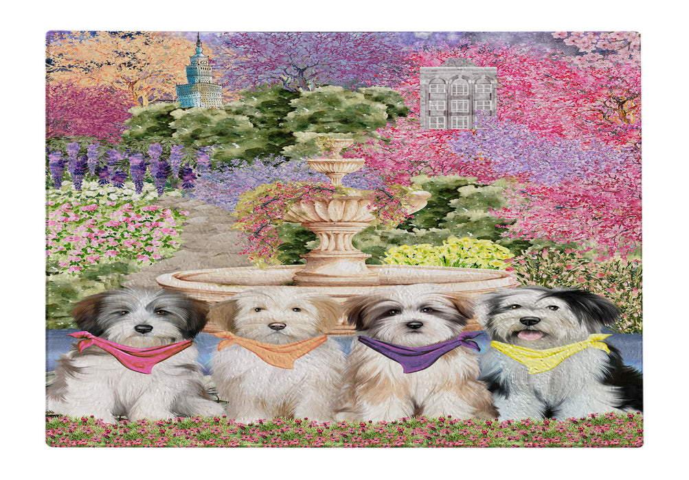 Tibetan Terrier Tempered Glass Cutting Board: Explore a Variety of Custom Designs, Personalized, Scratch and Stain Resistant Boards for Kitchen, Gift for Dog and Pet Lovers