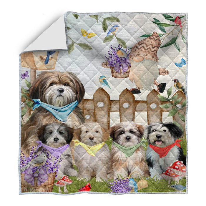 Tibetan Terrier Bedspread Quilt, Bedding Coverlet Quilted, Explore a Variety of Designs, Personalized, Custom, Dog Gift for Pet Lovers