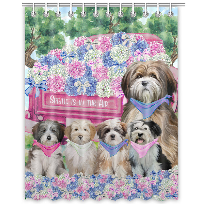 Tibetan Terrier Shower Curtain, Explore a Variety of Personalized Designs, Custom, Waterproof Bathtub Curtains with Hooks for Bathroom, Dog Gift for Pet Lovers