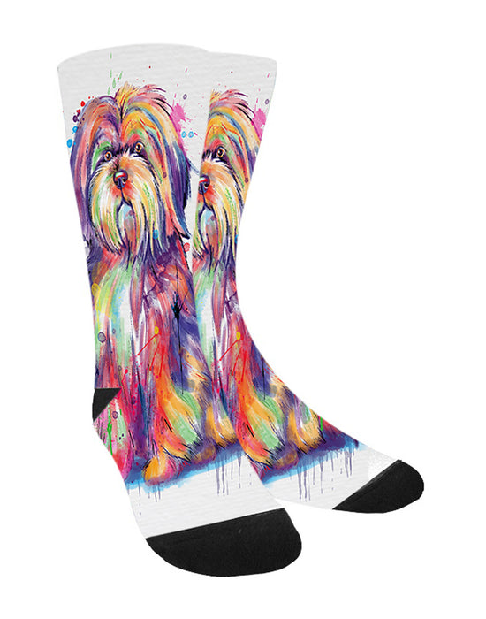 Watercolor Tibetan Terrier Dog Women's Casual Socks