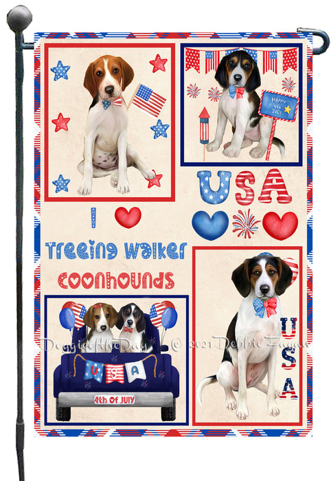 4th of July Independence Day I Love USA Treeing Walker Coonhound Dogs Garden Flag GFLG66949