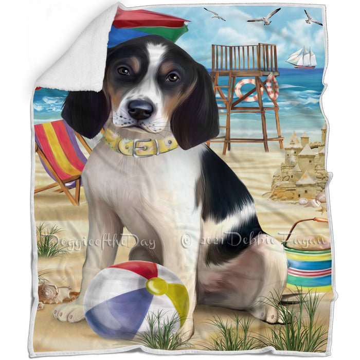 Pet Friendly Beach Treeing Walker Coonhound Dog Blanket BLNKT66522