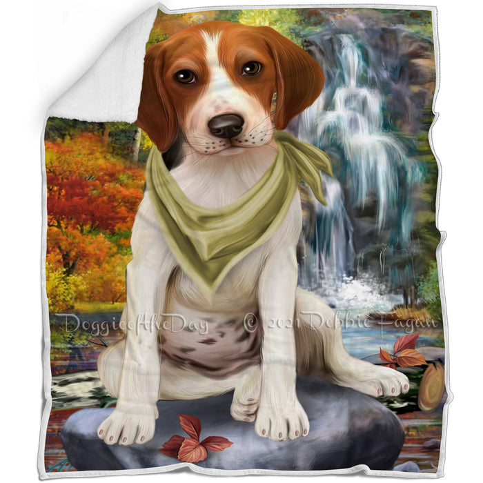 Scenic Waterfall Treeing Walker Coonhound Dog Blanket BLNKT84486
