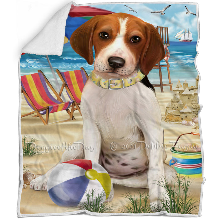 Pet Friendly Beach Treeing Walker Coonhound Dog Blanket BLNKT66531