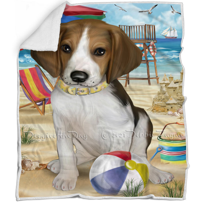 Pet Friendly Beach Treeing Walker Coonhound Dog Blanket BLNKT66549