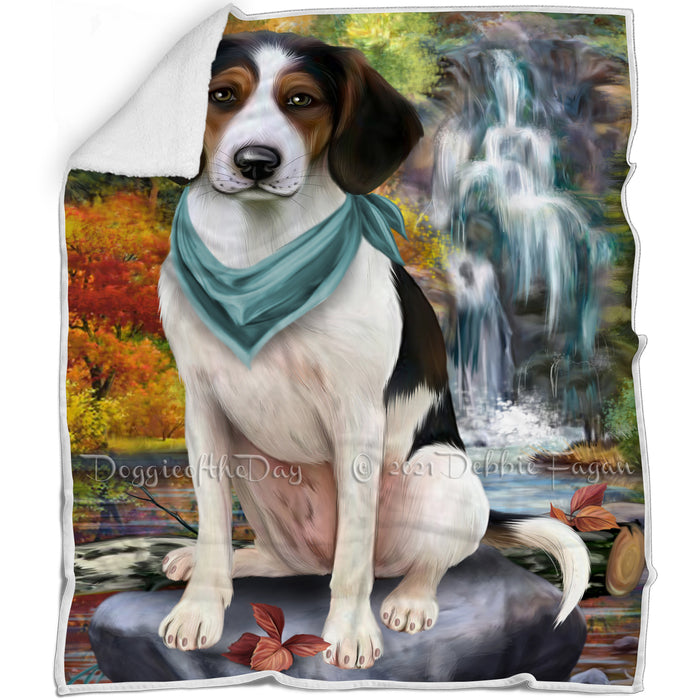 Scenic Waterfall Treeing Walker Coonhound Dog Blanket BLNKT84513
