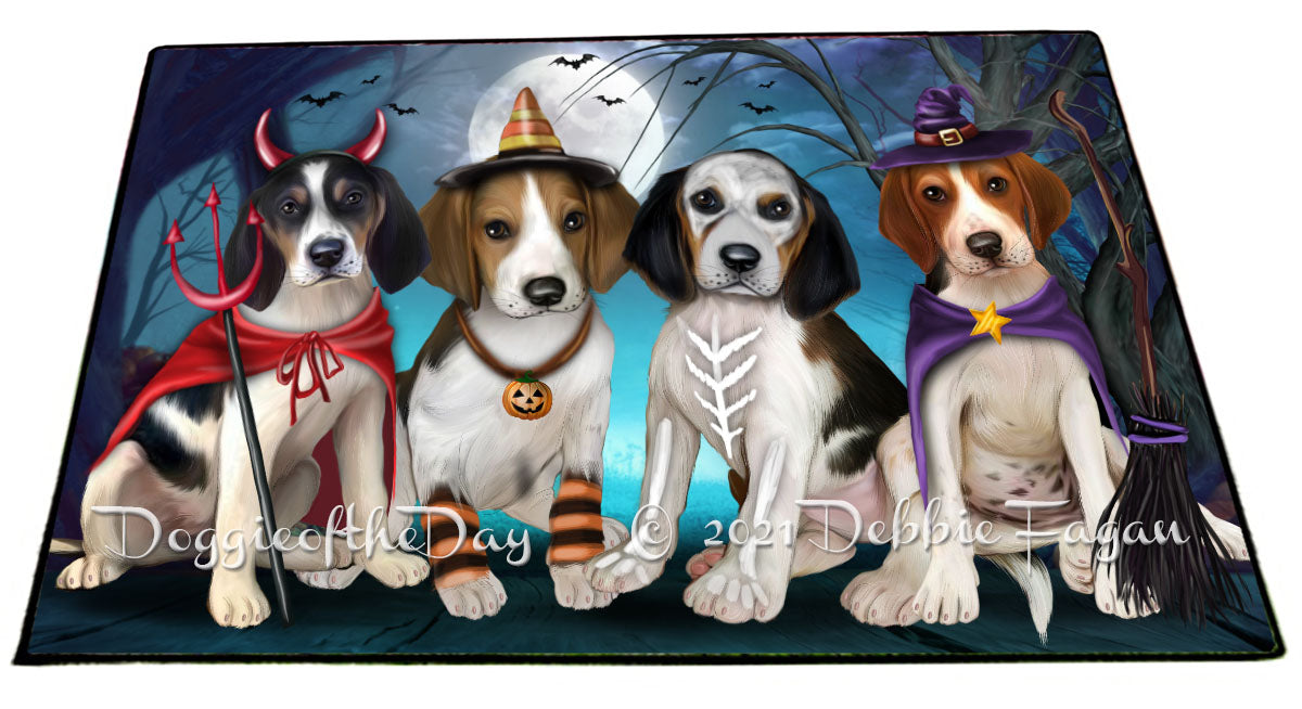 Happy Halloween Trick or Treat Treeing Walker Coonhound Dogs Indoor/Outdoor Welcome Floormat - Premium Quality Washable Anti-Slip Doormat Rug FLMS58471