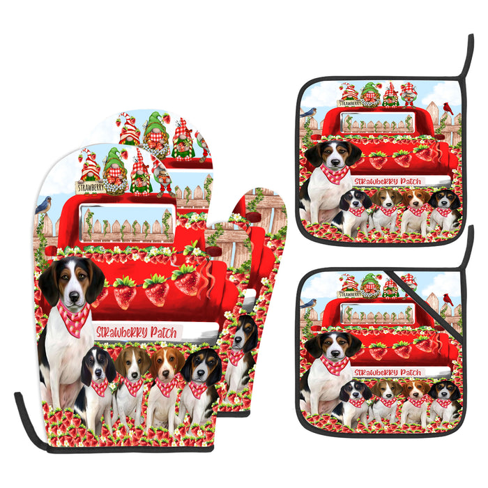 Treeing Walker Coonhound Oven Mitts and Pot Holder, Explore a Variety of Designs, Custom, Kitchen Gloves for Cooking with Potholders, Personalized, Dog and Pet Lovers Gift