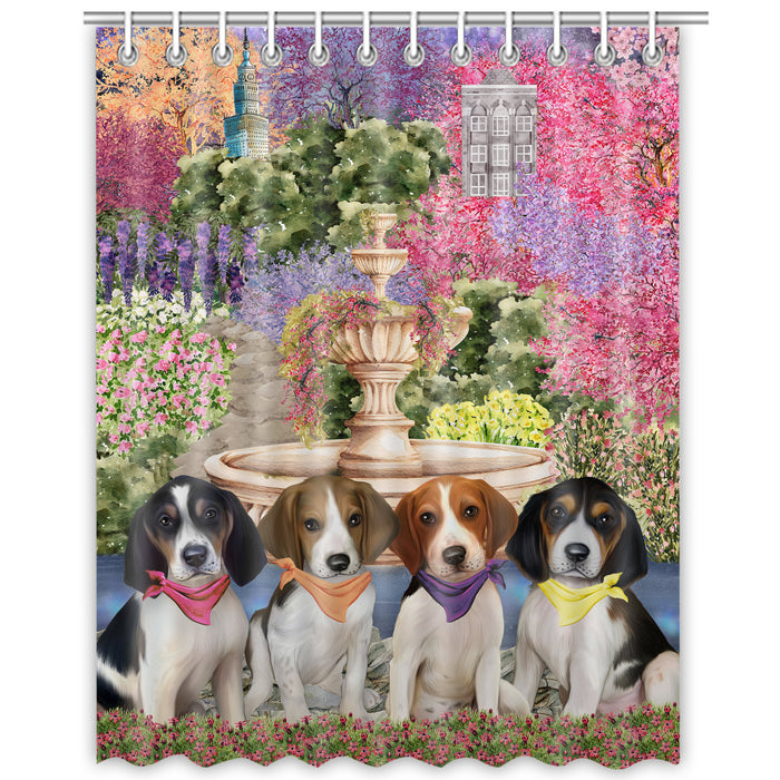 Treeing Walker Coonhound Shower Curtain, Personalized Bathtub Curtains for Bathroom Decor with Hooks, Explore a Variety of Designs, Custom, Pet Gift for Dog Lovers