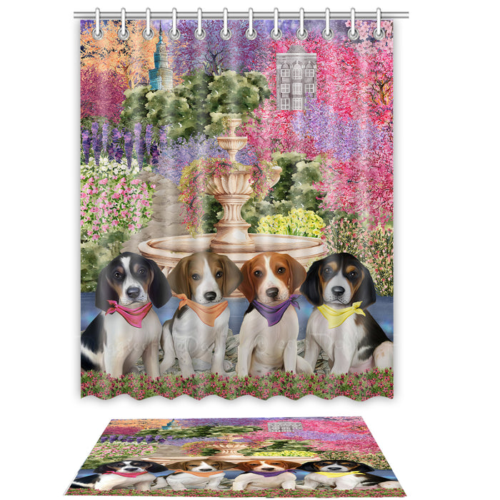 Treeing Walker Coonhound Shower Curtain with Bath Mat Set: Explore a Variety of Designs, Personalized, Custom, Curtains and Rug Bathroom Decor, Dog and Pet Lovers Gift