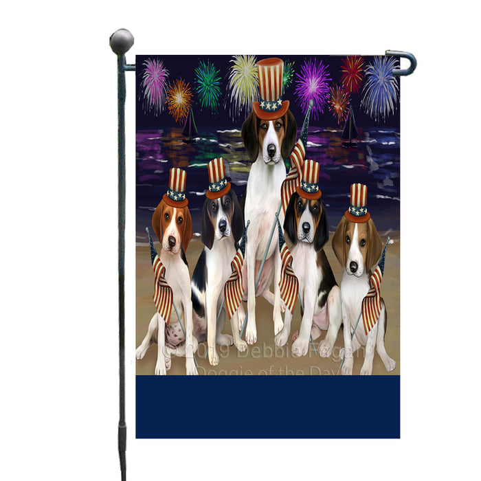 Personalized 4th of July Firework Treeing Walker Coonhound Dogs Custom Garden Flags GFLG-DOTD-A58136
