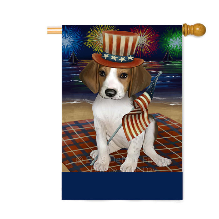 Personalized 4th of July Firework Treeing Walker Coonhound Dog Custom House Flag FLG-DOTD-A58193