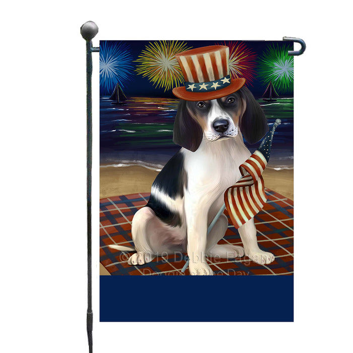 Personalized 4th of July Firework Treeing Walker Coonhound Dog Custom Garden Flags GFLG-DOTD-A58138