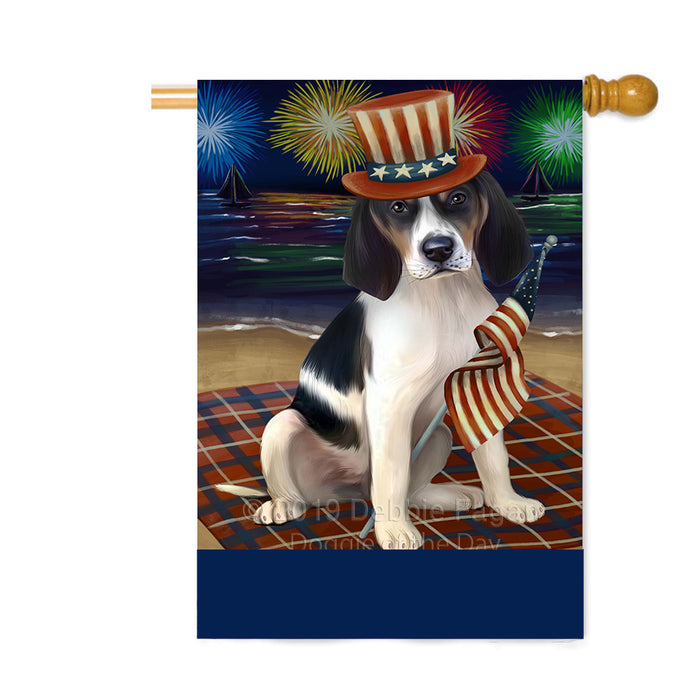 Personalized 4th of July Firework Treeing Walker Coonhound Dog Custom House Flag FLG-DOTD-A58194