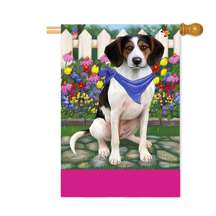 Personalized Spring Floral Treeing Walker Coonhound Dog Custom House Flag FLG-DOTD-A63081