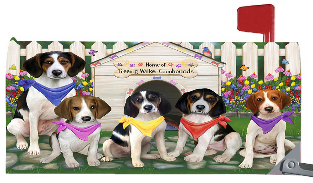 Spring Dog House Treeing Walker Coonhound Dogs Magnetic Mailbox Cover MBC48682