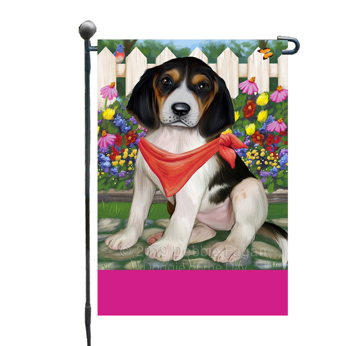 Personalized Spring Floral Treeing Walker Coonhound Dog Custom Garden Flags GFLG-DOTD-A63027